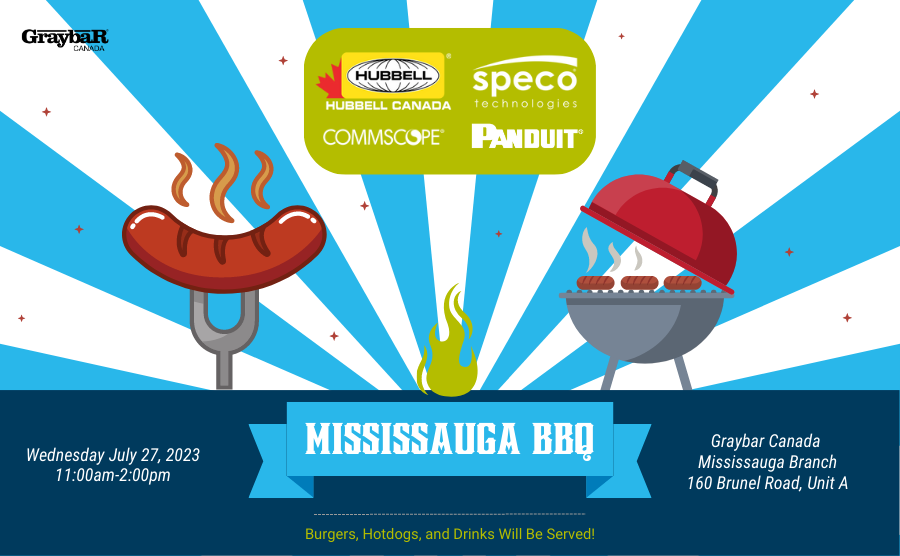 Mississauga Branch BBQ Featuring Hubbell, Speco, Commscope and Panduit
